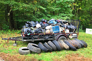 trash collected during rivers alive river cleanup